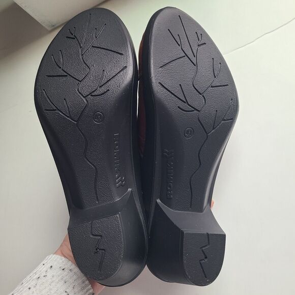 Romika Mokassetta‎ Shoes Women's Size 41 Leather Brown Studded Mules NEW - Picture 6 of 7